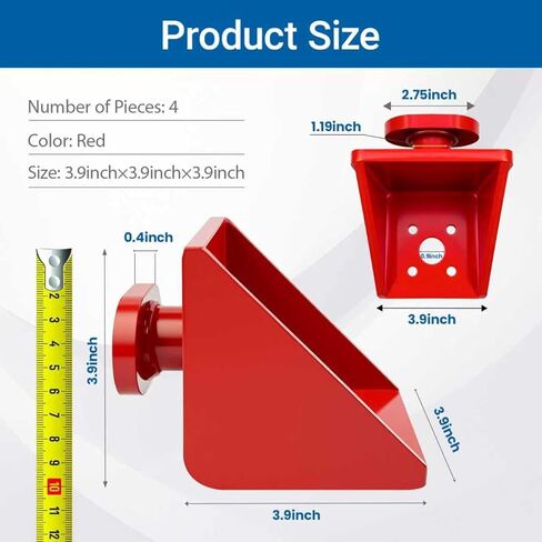 4 PCS Alloy Steel Shipping Container Anchors, Container Twist Locks - Heavy Duty Full Bevel Side Anchors for Shipping Containers, Secure Tie Downs for 20ft & 40ft Units (Red) in Saudi Arabia