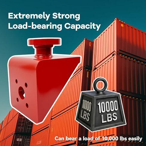 4 PCS Alloy Steel Shipping Container Anchors, Container Twist Locks - Heavy Duty Full Bevel Side Anchors for Shipping Containers, Secure Tie Downs for 20ft & 40ft Units (Red) in Saudi Arabia