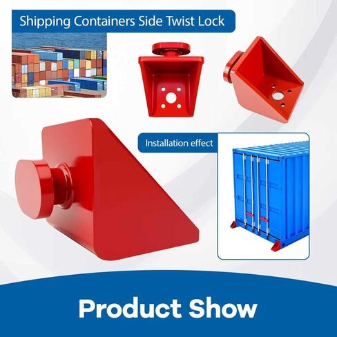 4 PCS Alloy Steel Shipping Container Anchors, Container Twist Locks - Heavy Duty Full Bevel Side Anchors for Shipping Containers, Secure Tie Downs for 20ft & 40ft Units (Red) in Saudi Arabia