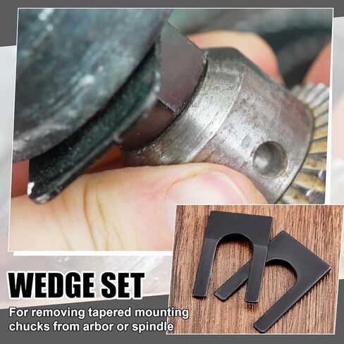 Tandefio 2 Pack Drill Chuck Removal Wedge Set Compatible with JT6 & JT33, Opens Approximately 0.72in Wedge Sets Tools Kit for Removing Keyless Chucks from Arbors or Spindles in Saudi Arabia
