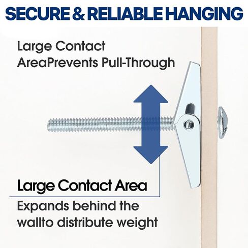 30 مجموعة من مسامير الربط للجدران الجافة، مجموعة أدوات تثبيت الجدران الجافة المعدنية شديدة التحمل - 1/4 بوصة، 3/16 بوصة، 1/8 بوصة مرساة فراشة ومسامير للجدار المجوف، الألواح الصخرية، تركيب السقف in Kuwait