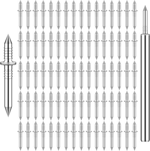 Etauwe 100 PCS Double-Headed Skirting Nails - Invisible Solid Wood Baseboard Fasteners with Sleeve Tool (Seamless Finishing) in Saudi Arabia