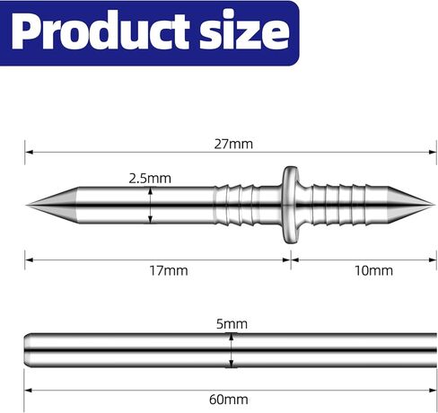 Etauwe 100 PCS Double-Headed Skirting Nails - Invisible Solid Wood Baseboard Fasteners with Sleeve Tool (Seamless Finishing) in Saudi Arabia