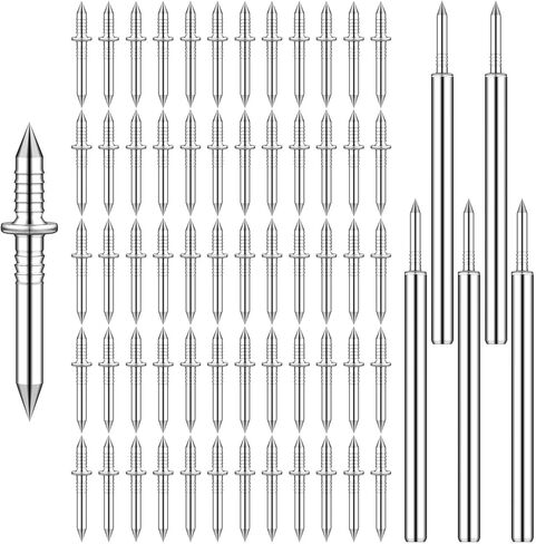 Etauwe 100 PCS Double-Headed Skirting Nails - Invisible Solid Wood Baseboard Fasteners with Sleeve Tool (Seamless Finishing) in Saudi Arabia
