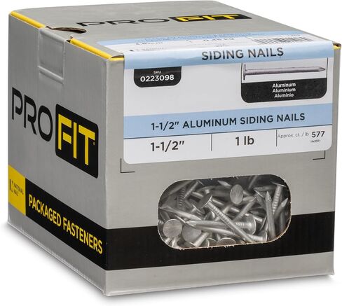مسامير جانبية من الألومنيوم من PRO-FIT، مقاس 1-1/2 بوصة، صندوق بوزن 1 رطل، عدد 577، نقطة ماسية in Kuwait
