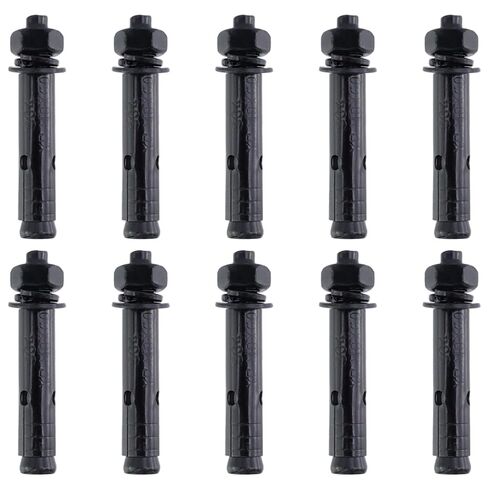Antrader Expansion Bolts,304 Stainless Steel External Hex Expansion Screw Bolt,10 Pcs Anchor Sleeve Bolt for Concrete,M8x80mm in Kuwait