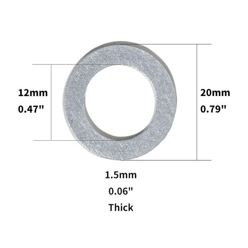 50 قطعة 12x20x1.5 مللي متر الألومنيوم قابس التصريف سحق غسالة مجموعة لختم دائم اكسسوارات السيارات الخارجية in Kuwait