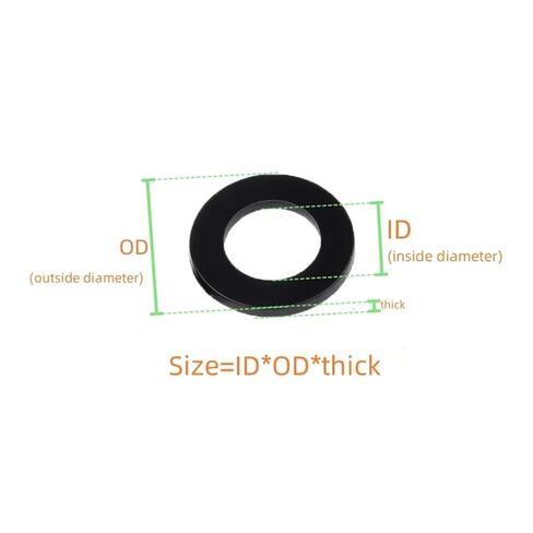 M2 /2.5/3 /4/5 /6/8 /10/12 /14/16 /18/20 Black Plastic Nylon Flat Washer Plane Spacer Insulation Ring Screw(M2x5x1mm-500pcs) in Saudi Arabia