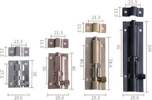 1PCS 3 Inch Stainless Steel Square Slide Latch Lock, Green Bronze Barrel Bolt for Door Cabinet Window Fence in Saudi Arabia