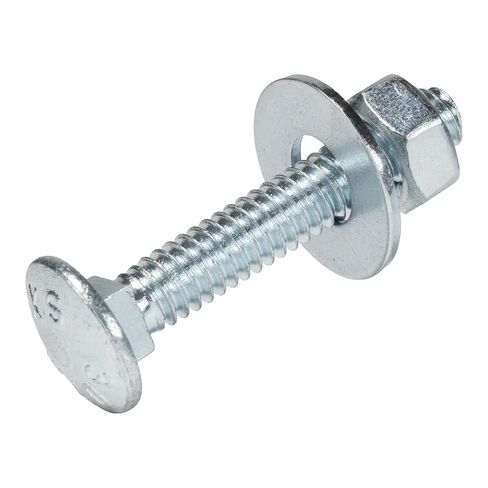 1/4" x 1-1/2" (100 Pack) Zinc Carriage Bolt Kit, Grade 307A by Makers Bolt in Saudi Arabia