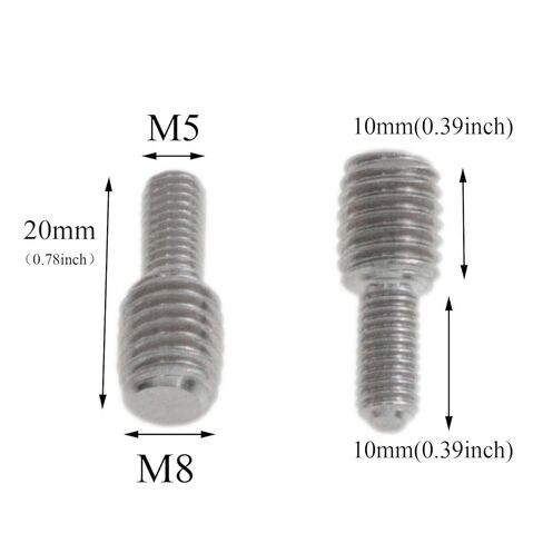 Meuey Lyot 12 قطعة 304 من الفولاذ المقاوم للصدأ M5 إلى M8 تحويل برغي مزدوج الأطراف تحويل مسمار خطوة مسامير تقليل محول مخفض خيط المسمار in Kuwait