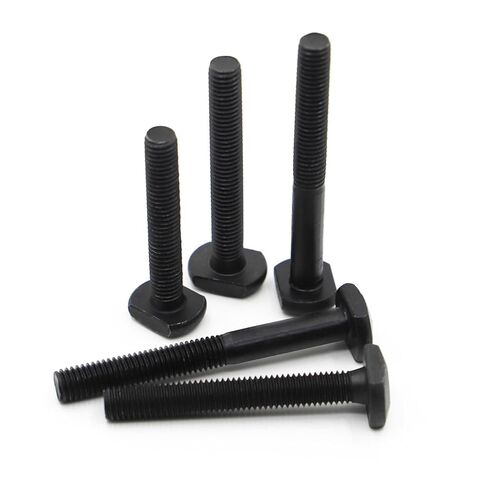 Stainless Steel Hammer Head T-Bolt, T-Slot T-Head Bolts M6-M12 Black Carbon Steel 2 pcs(M12*80mm) in Saudi Arabia