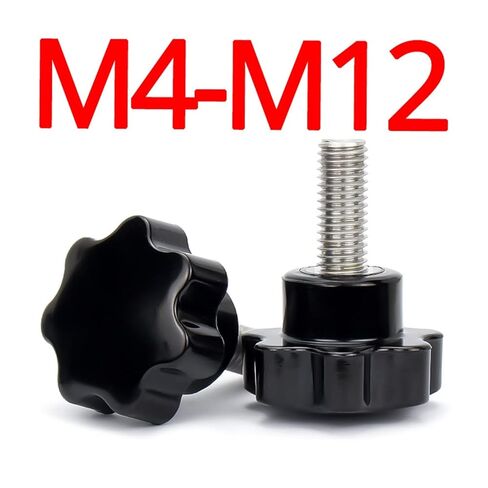304 Stainless Steel Hand Knob Bolt Plastic Star Shape Head Screws Thread Clamping Thumb Handle Machine Screw(85mm (1pcs),M6 (Head 32mm)) in Saudi Arabia