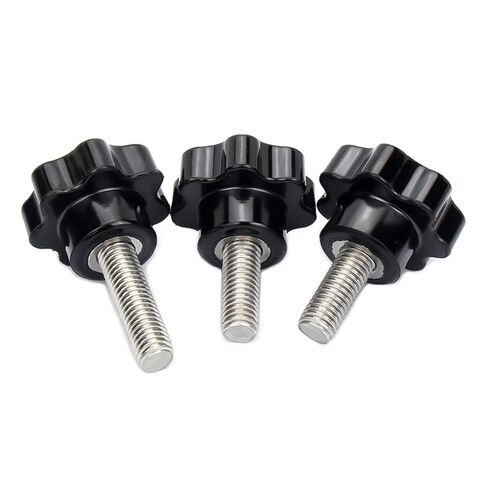 304 Stainless Steel Hand Knob Bolt Plastic Star Shape Head Screws Thread Clamping Thumb Handle Machine Screw(85mm (1pcs),M6 (Head 32mm)) in Saudi Arabia