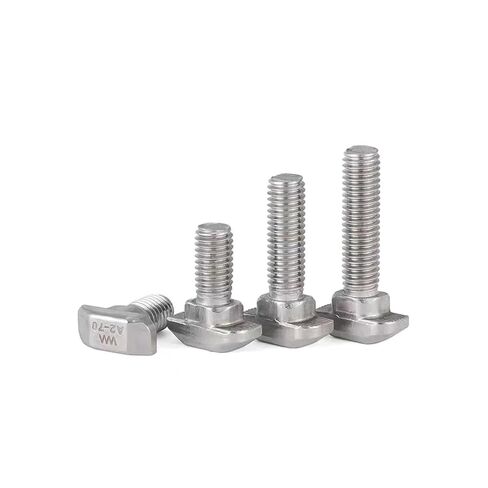 Stainless Steel Hammer Head T-Bolt, T Nuts Pack of 10 304 Stainless Steel M5 M6 M8 12-30mm for Aluminum Profiles(40s-M8x20) in Saudi Arabia