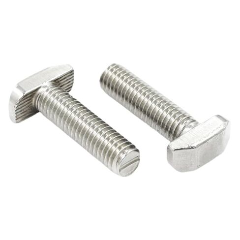 مسمار على شكل حرف T من الفولاذ المقاوم للصدأ، براغي على شكل حرف T لرأس المطرقة 20 قطعة M8x(16-40) ملم مطلي بالنيكل 4040 سلسلة T-Slot(M8*25mm) in Kuwait