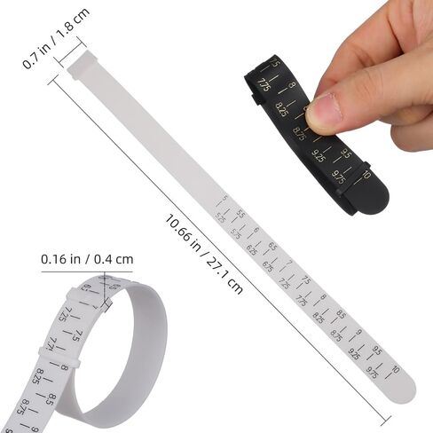 TOPPERFUN 8pcs Wrist Measuring Tool Wrist Sizer Bangle Bracelet Sizer Bracelet Measuring Supply Bracelet Sizing Tool Bangles Inches Sizer Adjustable Bracelet Ring Size Ruler Jewelry Gauge Pu in Kuwait