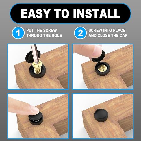 50pcs Plastic Screw Caps - Decorative Screw Cover Caps for Furniture, Self-Tapping Screw Covers, M4 Hidden Screw Caps in Saudi Arabia