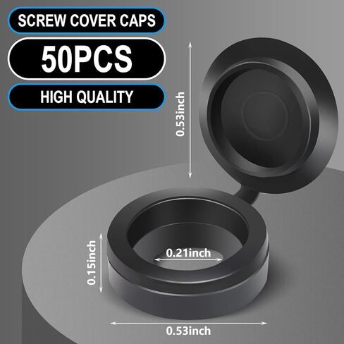 50pcs Plastic Screw Caps - Decorative Screw Cover Caps for Furniture, Self-Tapping Screw Covers, M4 Hidden Screw Caps in Saudi Arabia