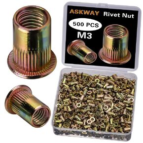 صواميل برشام M10، 50 قطعة من صواميل البرشام المترية، يمكن الاختيار بحرية (M12/M10/M8/M6/M5/M4/M3)، مناسبة للأثاث والديكور والسيارات والتطبيقات البحرية والصناعية in Kuwait