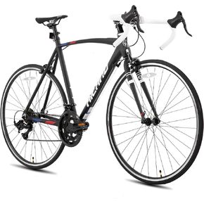 HILAND 14 Speeds 700C Road Bike, Light Weight Aluminum Frame Sport Bike, Racing Bike for Men Women Adult Bicycle 57 CM Frame Black in Kuwait