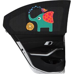 Car Window Shades for Baby, 2 Pack Car Sun Shades with UV Protection, Universal Fit Stretchable Side Window Sunscreen Sun Shades with Unicorn Motifs, Rear Window Shades for Kids in Kuwait
