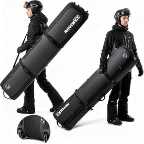 RAVOINCC Snowboard Bag with Wheels Padded Snowboard Ski Bags for Air Travel Flying Waterproof Rolling Snowboarding Bag Carries Snow Board Gear Helmets Boots Goggles Snow Gear in Kuwait