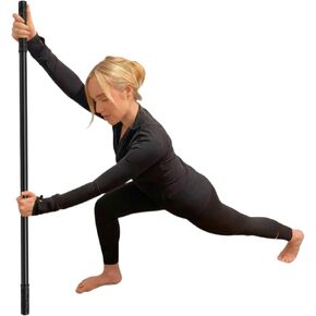 عصا اليوغا كارما هارت وعصا التمدد بأطراف مطاطية متينة للغاية - الخيزران - أسود in Kuwait