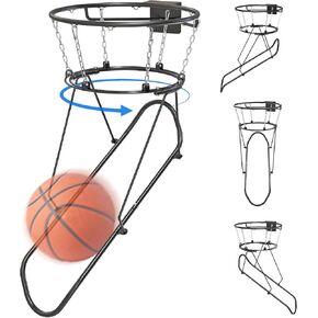 BeneLabel 360° Swivel Track Basketball Return Attachment with Quick Connect Chain Basketball Rebounder for 18" Rim Hoop Ball Return for Basketball Hoop for Outdoor/Indoor Shooting Training in Saudi Arabia