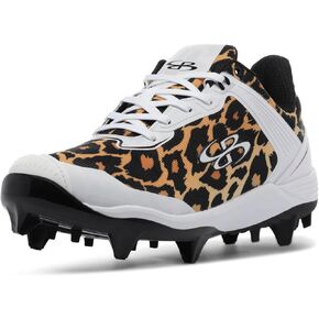 Boombah Viper Women's Molded Cleat - Leopard Pitching Toe - Multiple Color Options - Multiple Sizes in Saudi Arabia