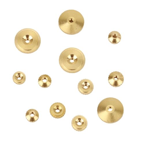 12pcs Brass Clock Hand Nut Assortment, Grandfather Clock Parts 5/6/10mm OD Wall Mantel Clocks Hand Nut Replacement Kit for Smooth Timekeeping in Kuwait