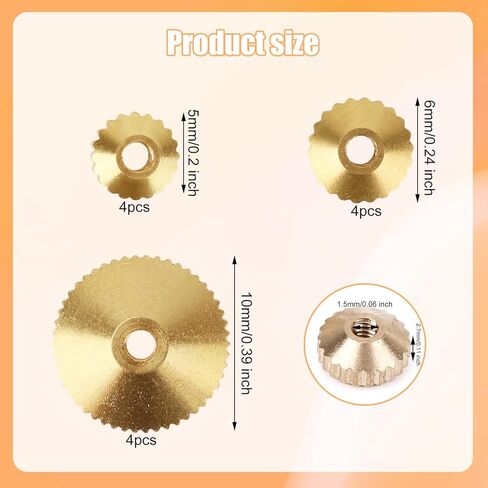 12pcs Brass Clock Hand Nut Assortment, Grandfather Clock Parts 5/6/10mm OD Wall Mantel Clocks Hand Nut Replacement Kit for Smooth Timekeeping in Kuwait