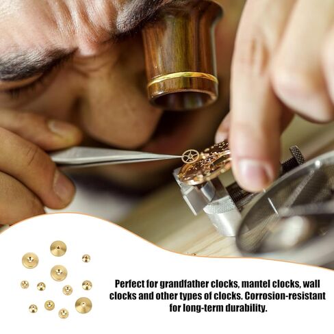 12pcs Brass Clock Hand Nut Assortment, Grandfather Clock Parts 5/6/10mm OD Wall Mantel Clocks Hand Nut Replacement Kit for Smooth Timekeeping in Kuwait