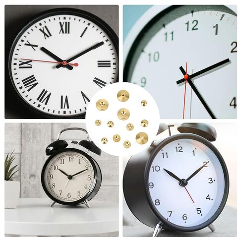 12pcs Brass Clock Hand Nut Assortment, Grandfather Clock Parts 5/6/10mm OD Wall Mantel Clocks Hand Nut Replacement Kit for Smooth Timekeeping in Kuwait
