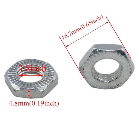 yukata Silver 3/8inch Bicycle nut Bike Axle Nuts Wheels Hub Shaft Nut Bicycle Parts for Road Bikes, Mountain Bikes 4PCS in Saudi Arabia