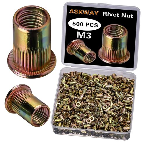 صواميل برشام M10، 50 قطعة من صواميل البرشام المترية، يمكن الاختيار بحرية (M12/M10/M8/M6/M5/M4/M3)، مناسبة للأثاث والديكور والسيارات والتطبيقات البحرية والصناعية in Kuwait