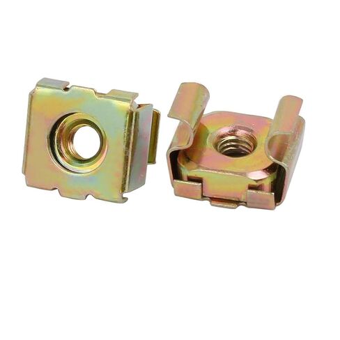 20pcs M4 Carbon Steel Captive Cage Nut Brass Tone for Server Shelf Cabinet in Saudi Arabia