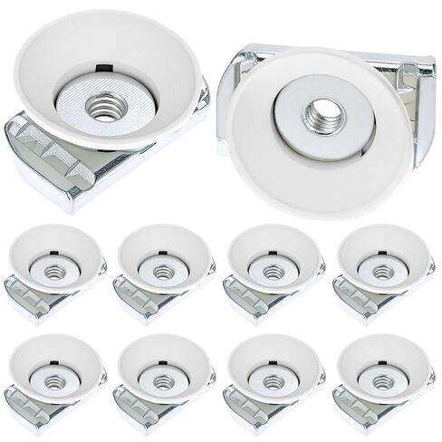 QWORK 1/4"-20 صواميل مخروطية، صامولة دوارة لقناة مطلية بالكهرباء من الزنك، عبوة من 10 قطع، متوافقة مع قنوات Unistrut in Saudi Arabia
