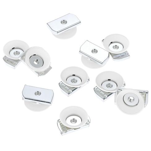 QWORK 1/4"-20 صواميل مخروطية، صامولة دوارة لقناة مطلية بالكهرباء من الزنك، عبوة من 10 قطع، متوافقة مع قنوات Unistrut in Saudi Arabia