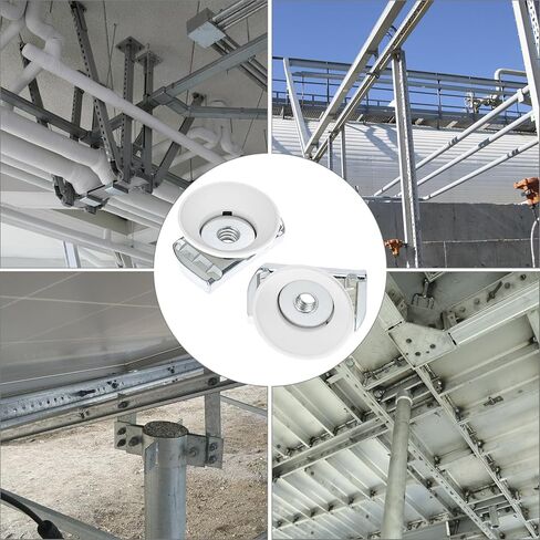 QWORK 1/4"-20 صواميل مخروطية، صامولة دوارة لقناة مطلية بالكهرباء من الزنك، عبوة من 10 قطع، متوافقة مع قنوات Unistrut in Saudi Arabia