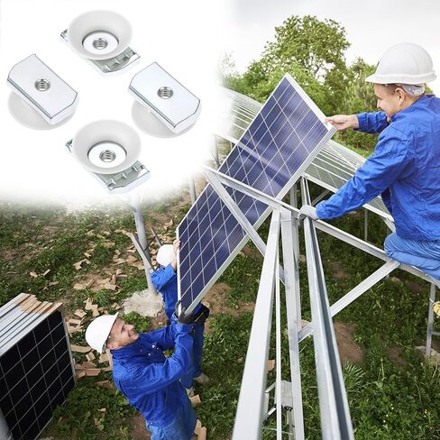 QWORK 1/4"-20 صواميل مخروطية، صامولة دوارة لقناة مطلية بالكهرباء من الزنك، عبوة من 10 قطع، متوافقة مع قنوات Unistrut in Saudi Arabia