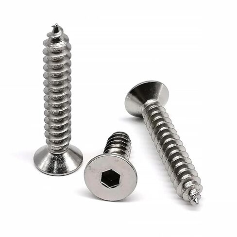 M5 M6 10/12/14/-50Pcs Allen Hexagon Socket Flat Countersunk Head Screw A2-70 304 Stainless Steel 10Pcs(40mm,10pcs M5) in Saudi Arabia