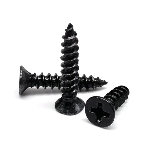 M3.5 M4 8/10/12-30mm Black Steel Small Cross Flat Countersunk Head Screw 50/100Pcs(10mm,100pcs M3.5) in Saudi Arabia