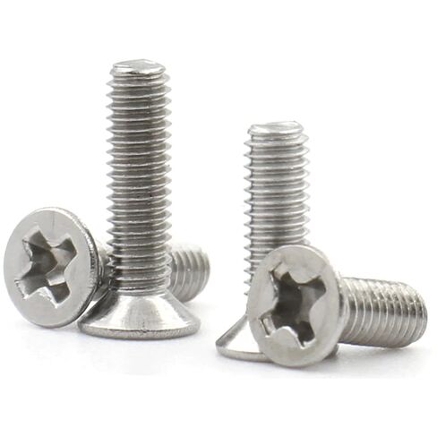 304 Stainless Steel M5 M6 6/8/10-40mm Cross Countersunk Head Screw Bolt 10Pcs(22mm,M5 (10pcs)) in Saudi Arabia