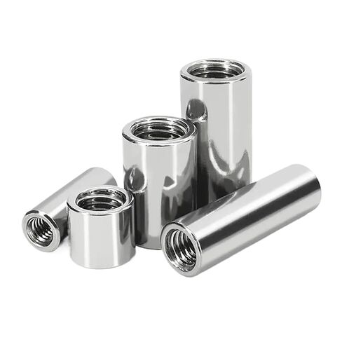 Aacurokei 2-10 قطع M3 M4 M5 M6 M8 M10 304 وصلة من الفولاذ المقاوم للصدأ سميكة دائرية وصلة صامولة كم مشترك (M6x10x10 مم (10 قطع)) in Kuwait