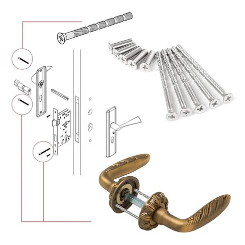 قطع غيار مسامير قابلة للفصل ومثبتات مقبض الباب (5 قطع، SLEEVE22MM_M4X80) in Kuwait