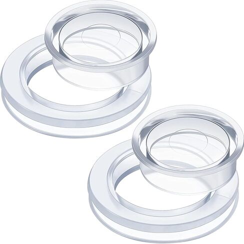 2-Pack Transparent Silicone Patio Umbrella Hole Ring and Cap Kit - Retaining Washers for Outdoor Table, Umbrella, Deck, Furniture Hardware in Saudi Arabia