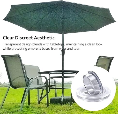 2-Pack Transparent Silicone Patio Umbrella Hole Ring and Cap Kit - Retaining Washers for Outdoor Table, Umbrella, Deck, Furniture Hardware in Saudi Arabia