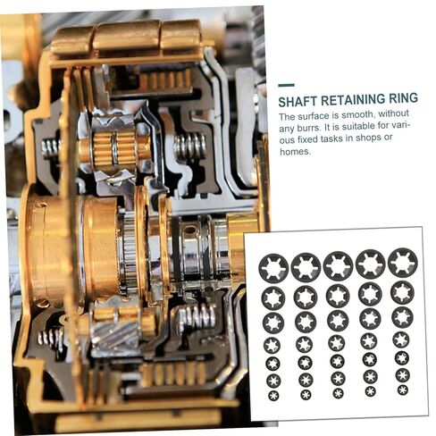 BESPORTBLE 630pcs Carbon Steel Bearing Clip Retaining Assortment Fasteners Plum Washers for Automotive and Mechanical Applications in Saudi Arabia