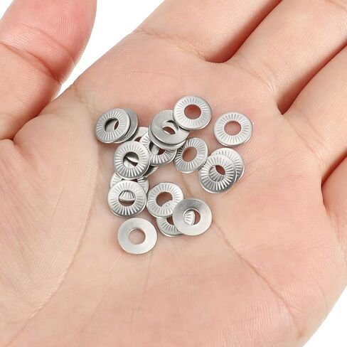 304 Stainless Steel Flat Washers, 100 Pack M3x8mm Belleville Spring Disc Washer Conical Knurled Metric Gasket for Automotive Industrial Construction in Saudi Arabia